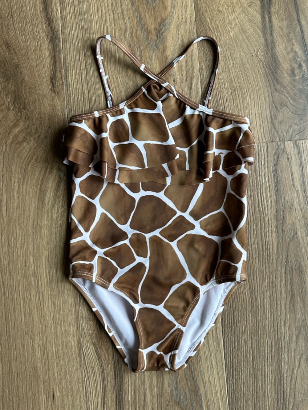 Janie and Jack Giraffe Print One-Piece Swimsuit NEW